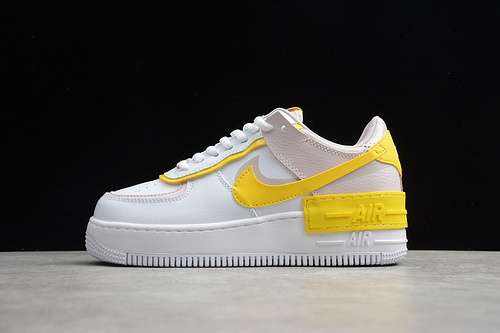 【300】[CJ1641-102]-[AIR FORCE 1 SHADOW SUNSHINE WHITE/SPEED YELLOW-BARELY ROSE]-[WOMAN:36-40]