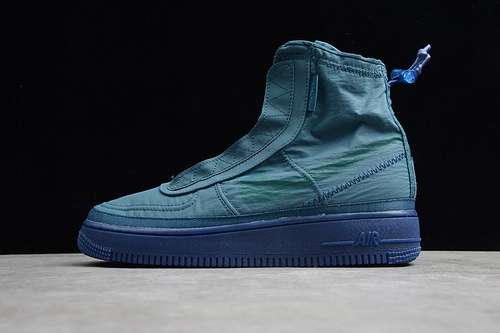 【400】[BQ6096-300]-[AIR FORCE 1 HIGH SHELL MIDNIGHT TURQUOISE NAVY BLUE/BLUE]-[UNISEX:36-42]
