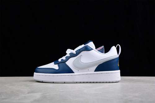 【280】[BQ5448-121]-[COURT BOROUGH LOW 2 GS WHITE/VALERIAN BLUE/LIGHT GREY]-[UNISEX:36-45]