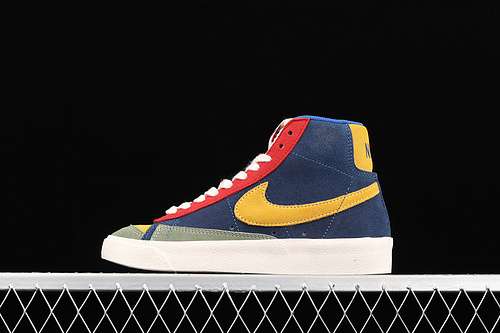 【270】[DC9179-476]-[BLAZER MID 77 PUFF N STUFF COASTAL BLUE/SUNLIGHT COLOR/UNIVERSITY RED/SAGE GREEN]