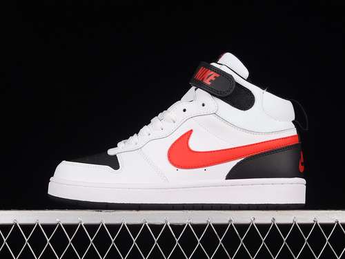 【250】[CD7782-110]-[COURT BOROUGH MID 2 GS WHITE/BLACK/UNIVERSITY RED]-[WOMAN:36-39]-[MAN:40-45]