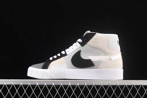 【340】[DA8854-700]-[SB ZOOM BLAZER MID PRM WHITE/BLACK/GREY]-[WOMAN:36-39]-[MAN:40-45]