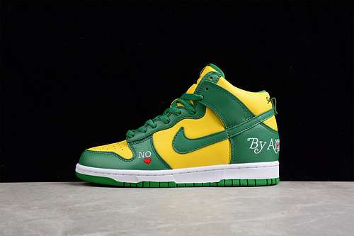 【580】[DN3741-700]-[SUPREME X DUNK HIGH SB BY ANY MEANS BRAZIL/GREEN YELLOW]-[WOMAN:36-39]-