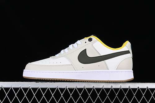 【210】[FV3630-131]-[COURT VISION LOW LO WHITE/GREY/BLACK/YELLOW]-[WOMAN:36-39]-[MAN:40-45]