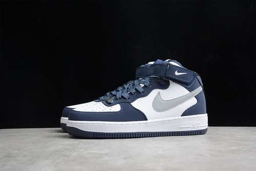 【340】[AQ2263-115]-[AIR FORCE 1 MID 07 NAVY BLUE/WHITE/GREY]-[WOMAN:36-39]-[MAN:40-45]