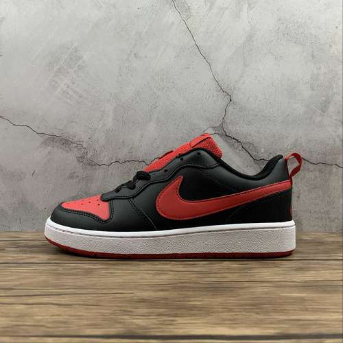 【280】[BQ5448-007]-[COURT BOROUGH LOW 2 GS BRED BLACK/UNIVERSITY RED/WHITE]-[WOMAN:36-42]