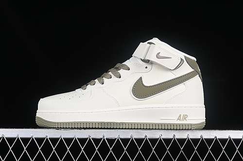 【340】[SH0235-577]-[AIR FORCE 1 07 MID OFF WHITE/GREEN]-[WOMAN:36-39]-[MAN:40-45]