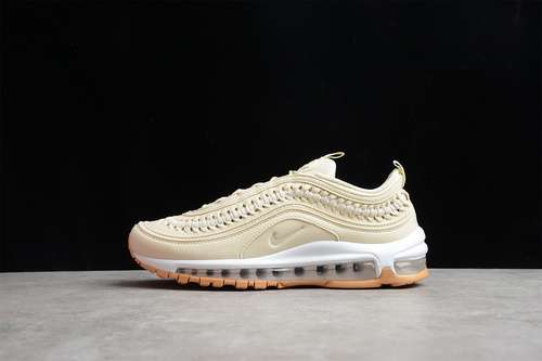 【340】[DC4144-200]-[AIR MAX 97 LX WOVEN FOSSIL/CREAM WHITE/GUM-YELLOW]-[UNISEX:36-42]