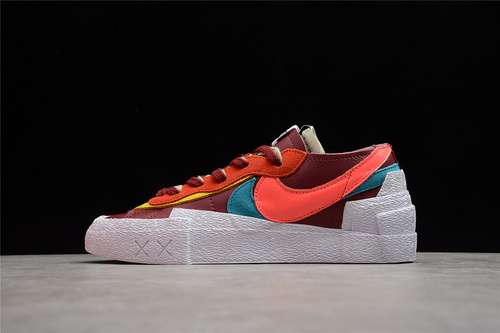 【300】[DM7904-600]-[SACAI X KAWS X BLAZER LOW RED WINE/WHITE/MULTI-COLOR]-[WOMAN:36-39]-[MAN:40-45]