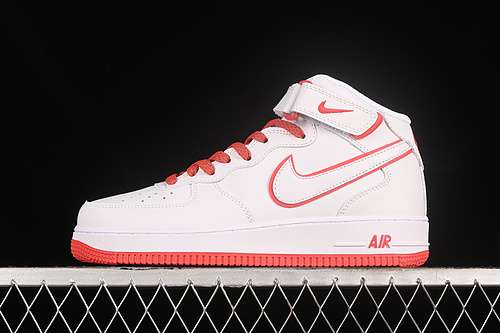 【340】[WP5623-832]-[AIR FORCE 1 07 MID OFF WHITE/RED]-[WOMAN:36-39]-[MAN:40-45]