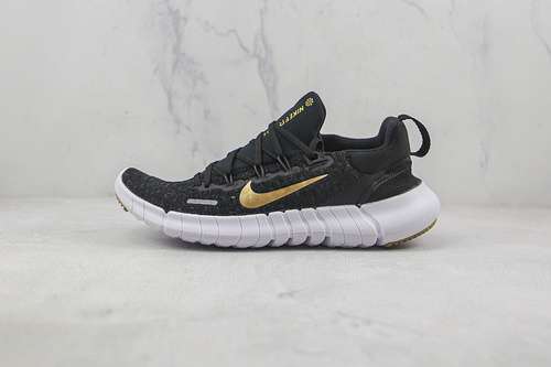 【240】[CZ1891-005]-[FREE RUN 5.0 NEXT NATURE DARK SMOKE GREY/BLACK/METALLIC GOLD COIN]-[UNISEX:36-45]