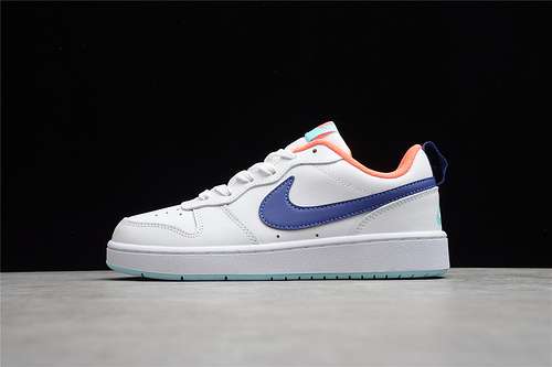 【280】[BQ5448-112]-[COURT BOROUGH LOW 2 GS WHITE/COPA/BRIGHT MANGO/DARK PURPLE DUST]-[UNISEX:35.5-43]