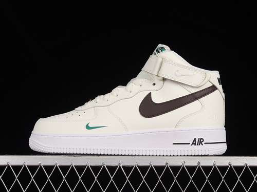【340】[DR9513-100]-[AIR FORCE 1 MID SAIL/BROWN BASALT-MALACHITE-WHITE]-[WOMAN:36-39]-[MAN:40-45]