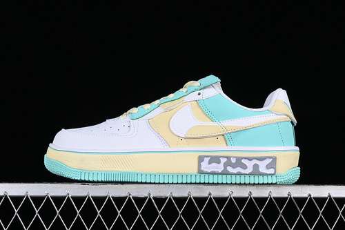 【300】[CW6688-610]-[AIR FORCE 1 FONTANKA OFF-WHITE/YELLOW/SKY BLUE]-[WOMAN:36-39]-[MAN:40-45]