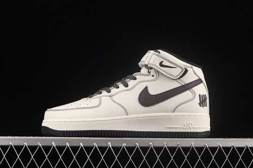【340】[CJ6690-100]-[UNDEFEATED X AIR FORCE 1 07 MID BEIGE/BLACK]-[WOMAN:36-39]-[MAN:40-45]