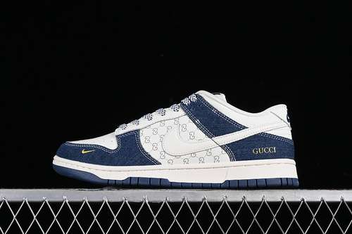 【360】[FC1688-141]-[SB DUNK LOW GU*CCI WHITE/BLUE]-[WOMAN:36-39]-[MAN:40-45]