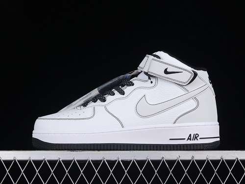 【350】[MK0619-222]-[AIR FORCE 1 MID 07 WHITE/WHITE/BLACK]-[WOMAN:36-39]-[MAN:40-45]