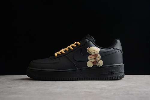 【340】[CW2288-001]-[AIR FORCE 1 LOW 07 BLACK/BLACK/YELLOW]-[WOMAN:36-39]-[MAN:40-45]