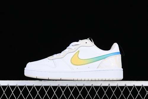 【230】[FJ7692-191]-[COURT BOROUGH LOW 2 WHITE/BLUE/YELLOW]-[WOMAN:35-39]-[MAN:40-45]