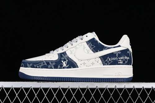 【340】[DH7566-100]-[AIR FORCE 1 07 LOW WHITE/GREY/BLUE]-[WOMAN:36-39]-[MAN:40-45]