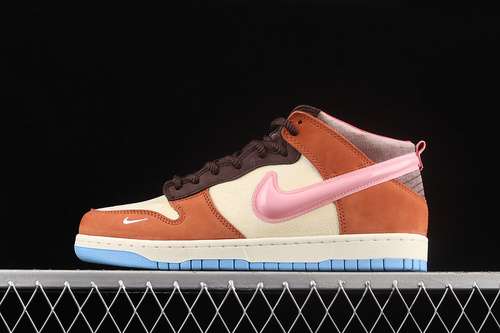 【460】[DJ1173-700]-[SOCIAL STATUS X DUNK MID CHOCOLATE MILK /CANVAS/MID SOFT PINK/BROWN]