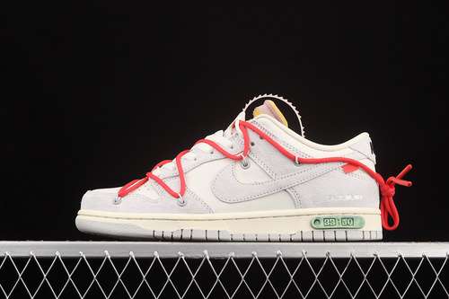 【480】[DJ0950-118]-[OW X SB DUNK LOW LOT 33 OF 50 SAIL/NEUTRAL GREY/CHILE RED]-[UNISEX:36-46]