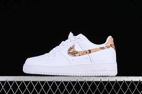 【280】[AO1635-100]-[AIR FORCE 1 07 LOW RETRO IVORY SNAKE WHITE/ELEMENTAL GOLD/DARK HAZEL/BLACK]