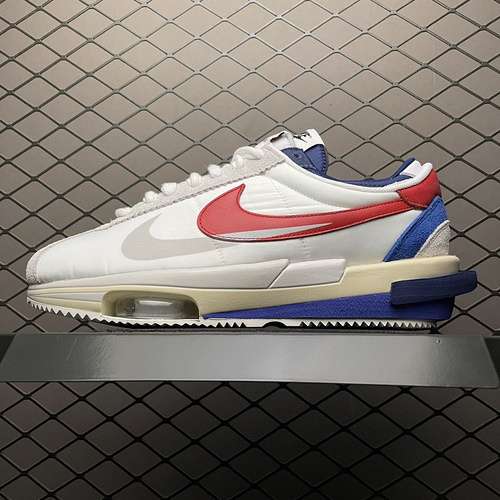 【450】[DQ0581-100]-[SACAI X ZOOM CORTEZ SP CLOUD WHITE/BLUE/RED]-[MAN:40-45]