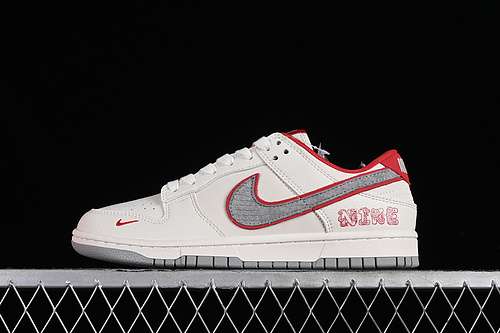 【380】[DQ1098-366]-[SB DUNK LOW WHITE/GREY/RED]-[WOMAN:36-39]-[MAN:40-45]