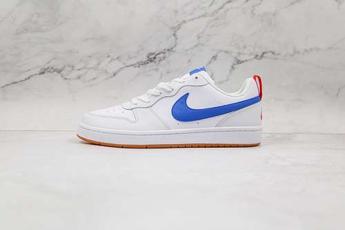 【250】[BQ5448-109]-[COURT BOROUGH LOW 2 SE WHITE/BLUE/RED]-[WOMAN:36-39]-[MAN:40-45]