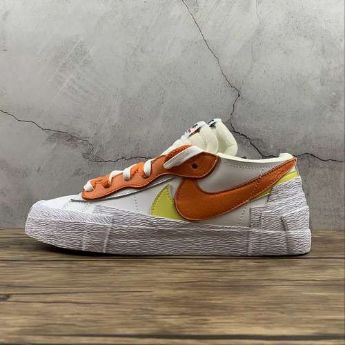 【430】[DD1877-100]-[SACAI X BLAZER LOW WHITE/MAGMA ORANGE/WHITE]-[WOMAN:36-39]-[MAN:40-46]