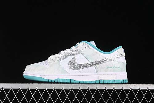 【360】[DV0833-102]-[DUNK LOW SB WHITE/GREEN/BLUE/SILVER]-[WOMAN:36-39]-[MAN:40-46]