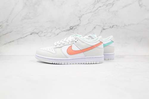 【340】[CW1590-101]-[SB DUNK LOW GS MISMATCH SWOOSH TROPICAL WHITE/BONE/PEACH/AQUA]-[UNISEX:35-47]
