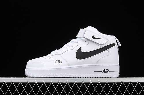 【300】[CV3039-108]-[AIR FORCE 1 07 MID PREMIUM WHITE/BLACK]-[WOMAN:36-39]-[MAN:40-45]
