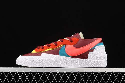 【300】[DM7901-600]-[SACAI X KAWS X BLAZER LOW RED/WHITE/MULTI-COLOR]-[WOMAN:36-39]-[MAN:40-45]