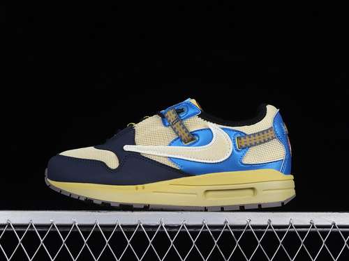 【340】[DO9392-600]-[TRAVIS SCOOT X AIR MAX 1 BLUE/BLACK/WHITE]-[WOMAN:36-39]-[MAN:40-47.5]