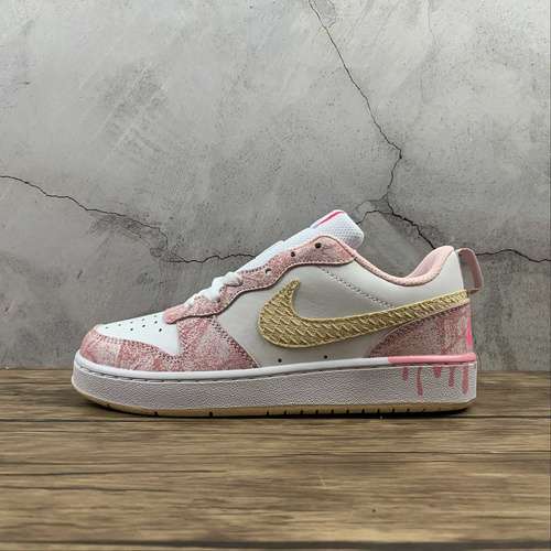 【280】[CK5426-101]-[COURT BOROUGH LOW 2 WHITE/WHITE/PINK]-[WOMAN:36-40]