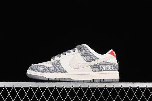 【360】[XY1688-004]-[SB DUNK LOW DI*OR WHITE/GREY/RED]-[WOMAN:36-39]-[MAN:40-45]