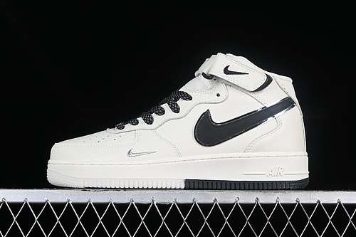 【340】[XL0236-236]-[AIR FORCE 1 07 MID OFF WHITE/BLACK]-[WOMAN:36-39]-[MAN:40-45]