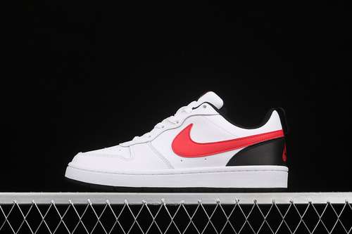 【250】[BQ5448-110]-[COURT BOROUGH LOW 2 GS WHITE/BLACK/RED]-[WOMAN:36-39]-[MAN:40-45]