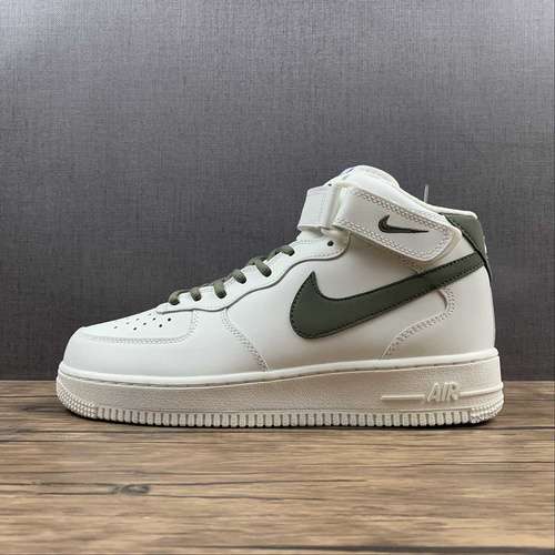 【310】[LZ6819-608]-[AIR FORCE 1 MID 07 OFF WHITE/DARK GREEN/WHITE]-[WOMAN:36-39]-[MAN:40-45]