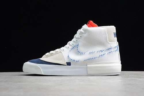 【300】[C13833-100]-[SB ZOOM BLAZER MID EDGE WHITE/MIDNIGHT NAVY-UNIVERSITY RED]-[UNISEX:36-45]