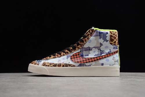 【340】[CJ4239-981]-[BLAZER MID GEL WILD PRINT FLORAL FLANNEL WHITE/BROWN/GREEN]-[UNISEX:36-44]