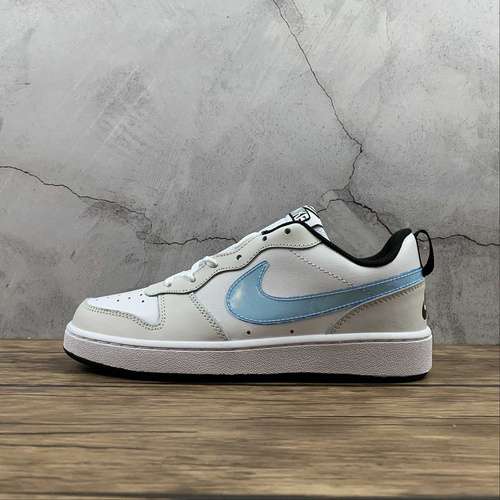 【280】[CW1624-100]-[COURT BOROUGH LOW 2 WHITE/LIGHT GREY/BLUE-BLACK]-[UNISEX:36-43]