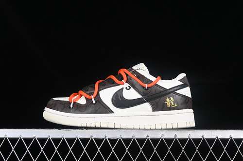 【330】[DJ6188-100]-[DUNK LOW YEAR OF THE DRAGON WHITE/BLACK/ORANGE]-[WOMAN:36-39]-[MAN:40-46]