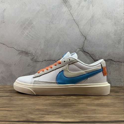 【340】[BV0076-104]-[SACAI X BLAZER LOW WHITE/ORANGE/BLUE]-[WOMAN:36-39]-[MAN:40-45]