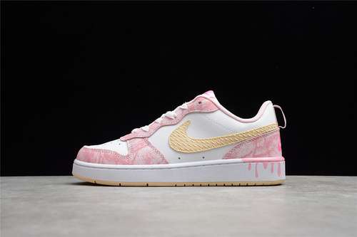 【300】[CK5426-101]-[COURT BOROUGH LOW 2 WHITE/WHITE/PINK]-[WOMAN:35.5-40]