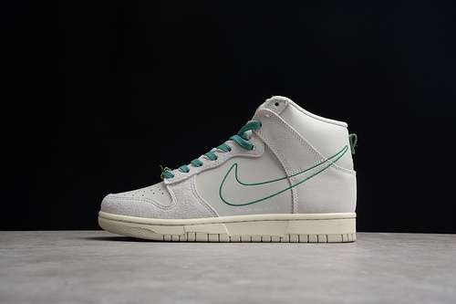 【380】[DD0733-001]-[SB DUNK HIGH SE GS FIRST USE PACK LIGHT BONE/GREEN NOISE]-[UNSIEX:36-47]