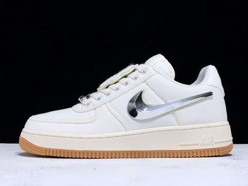 [AQ4211-101]-[OWF AIR FORCE 1 LOW X TRAVI SCOTT SAIL/SAIL-GUM LIGHT BROWN]