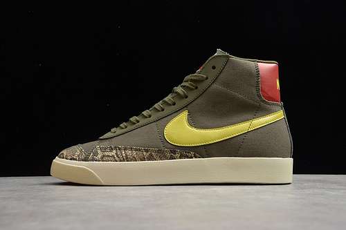 【280】[CZ0462-200]-[SB BLAZER MID &#x27;77 MEDIUM OLIVE/LEMON VENOM-FOSSIL]-[UNISEX:36-45]